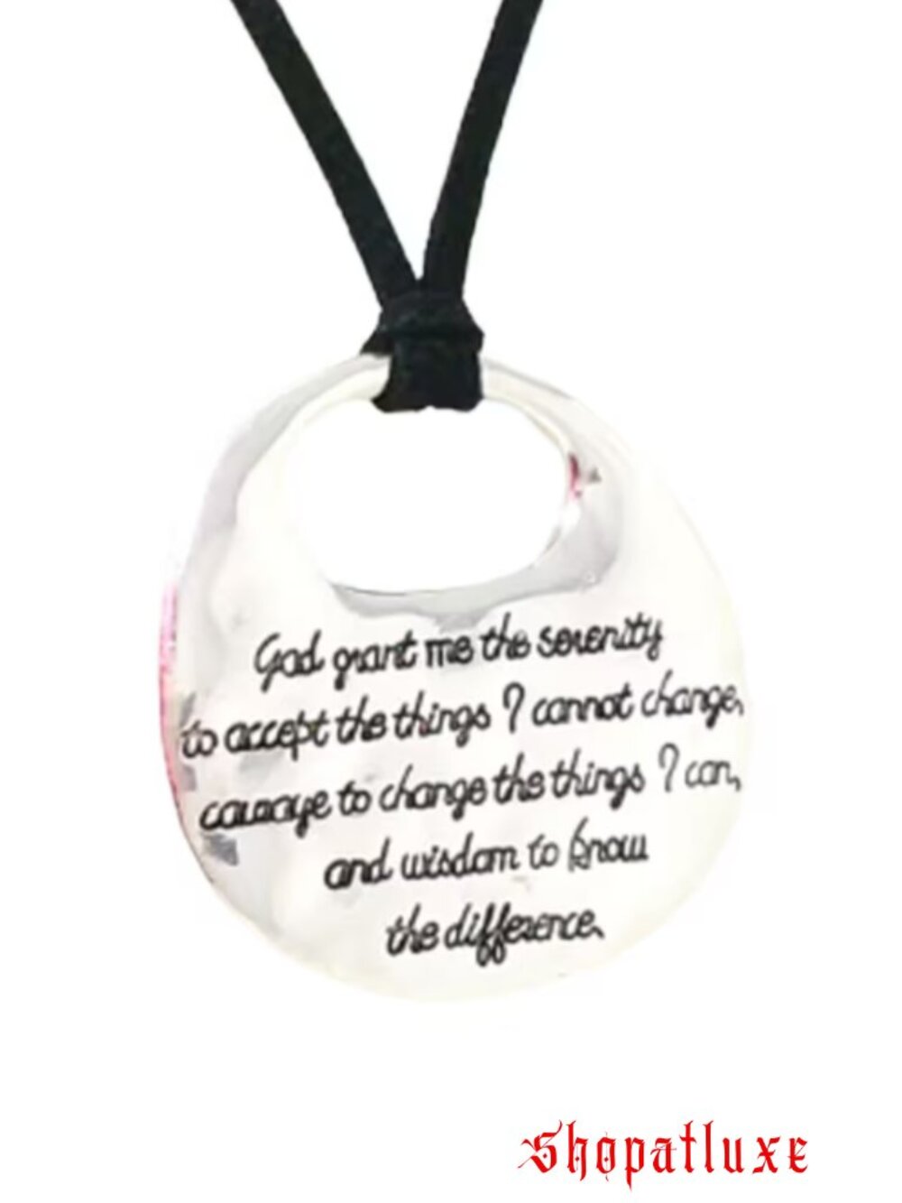 Serenity Prayer Disc Necklace